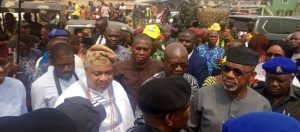 Gov. Dapo, Akarigbo of Remo Visits Scene of Damages Caused By Destructive Protesters in Sagamu 