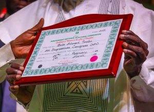 Tinubu Receives Certificate of Return