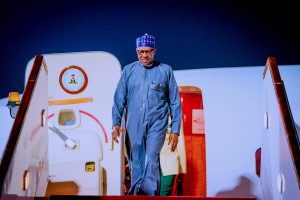 BREAKING: Buhari arrives in Doha for the 5th UN Conference