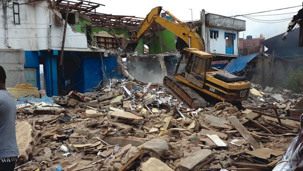 Building Demolished Over Illegal Erection In Lagos.