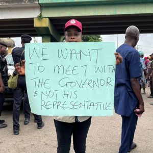 Oyo Civil Servants Protest at Government Secretariat