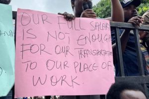 Oyo Civil Servants Protest at Government Secretariat
