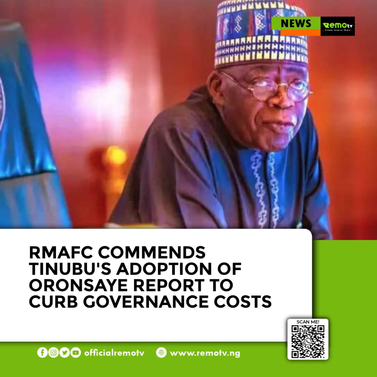 RMAFC Commends Tinubu’s Adoption of Oronsaye Report to Curb Governance