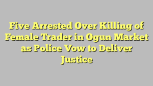 Five Arrested Over Killing of Female Trader in Ogun Market as Police Vow to Deliver Justice